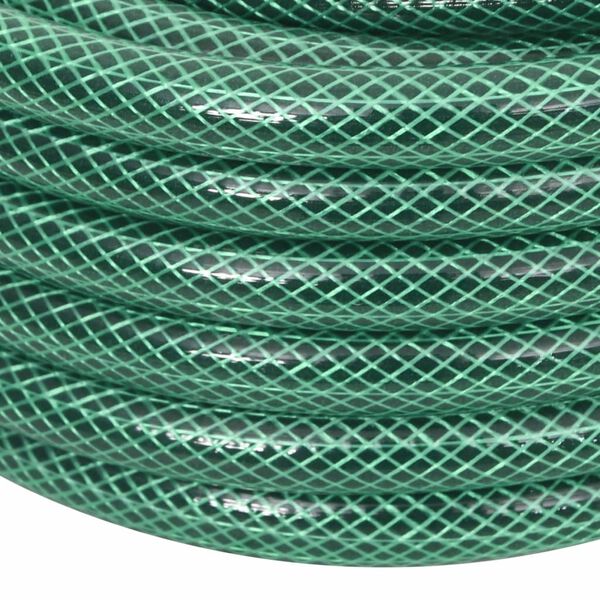 vidaXL Garden Hose with Fitting Set Green 0.5" 20 m PVC
