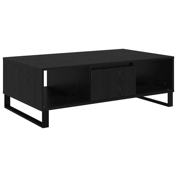 vidaXL Coffee Table Black Oak 104 x 60 x 35 cm Engineered Wood