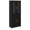 vidaXL Highboard 2 pcs Black Oak 69.5 x 34 x 180 cm Engineered Wood