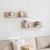vidaXL Wall Shelves 2 pcs Sonoma Oak 75x16.5x16.5 cm Engineered Wood