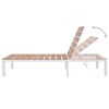 vidaXL Sun Lounger with Table Aluminium WPC and Brown