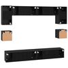 vidaXL TV Cabinet Set Wall-mounted 8 pcs Black Oak Engineered Wood