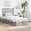 vidaXL Storage Bed Concrete Grey 75 x 190 cm Engineered Wood