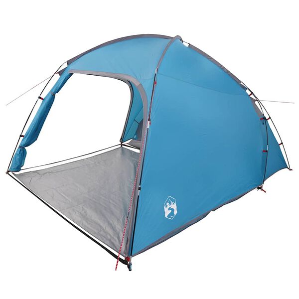 vidaXL Tent with Roof Blue 370 x 230 x 185 cm Polyester and fibreglass