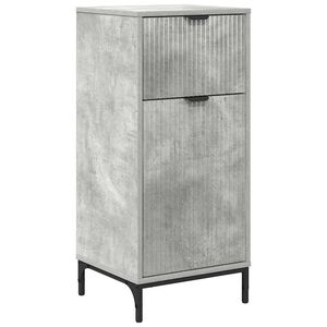 vidaXL Bathroom Cabinet with Drawer Concrete Grey 39.5 x 36 x 88 cm