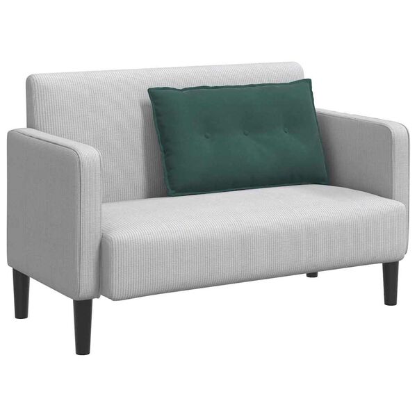 vidaXL Back Pillow Dark Green 80 x 50 cm Corduroy Fabric