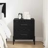 vidaXL Bedside Cabinet Black Oak 40 x 35 x 47.5 cm Engineered Wood