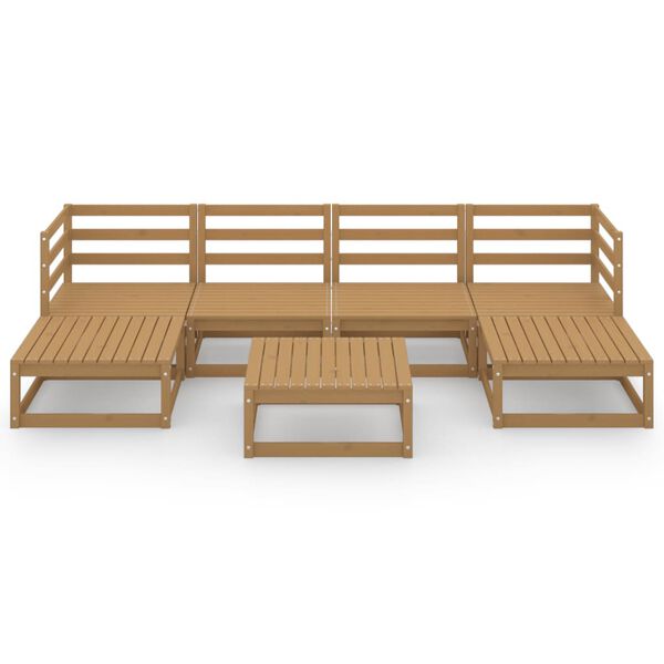 vidaXL 7 Piece Garden Lounge Set Solid Pinewood