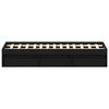 vidaXL Bed Frame without Mattress Black Oak 150x200 cm Engineered Wood