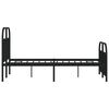 vidaXL Metal Bed Frame without Mattress with Footboard Black 120x190cm