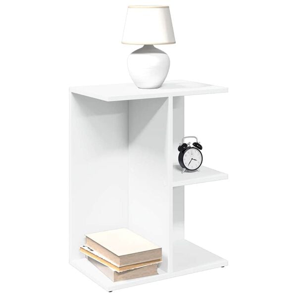 vidaXL Bedside Table White 46.5x29x61 cm Engineered Wood