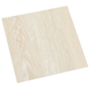 vidaXL Flooring Planks White and Beige 5.11 m&sup2; 55 pcs PVC