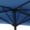 vidaXL Balcony Parasol with Aluminium Pole Blue 270x144x222 cm Half