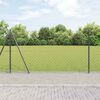 vidaXL Fence Post Grey 25 x 1.2 m (60 x 60 mm mesh) Steel and PVC
