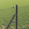 vidaXL Fence Post Grey 25 x 0.8 m (16 x 16 mm mesh) Steel and PVC