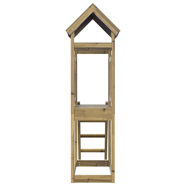 vidaXL Play Tower Brown 52.5 x 110.5 x 215 cm Solid Impregnated Wood