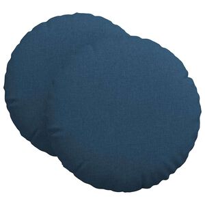 vidaXL Seat Cushions 2 pcs Blue &Oslash;80 x 29 cm Fabric