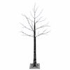 vidaXL Snow-Covered LED Christmas Tree Brown 22 x 22 x 120 cm Plastic