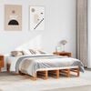 vidaXL Bed Frame without Mattress Wax Brown 150x200 cm King Size Solid Wood Pine