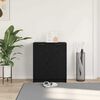 vidaXL Shoe Cabinet Black Oak 59 x 35 x 70 cm Engineered Wood