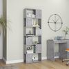 vidaXL Book Cabinet Room Divider Concrete Grey 60x24x186 cm Engineered Wood