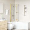 vidaXL Shower Enclosure Gold 95 x 140 cm ESG Glass and Aluminium