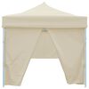 vidaXL Folding Pop-up Party Tent with 8 Sidewalls 870x291x315 cm Cream