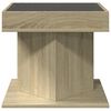 vidaXL Coffee Table with LED Sonoma Oak 50x50x45 cm Engineered Wood