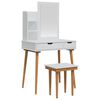 vidaXL Dressing Table Set FAUSKE 4 pcs White 76 x 50 x 143 cm