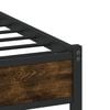 vidaXL Metal Bed Frame without Mattress Smoked Oak 140x190 cm