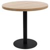 vidaXL Bistro Table | Light Brown and Black | MDF and Steel | 80 cm