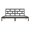 vidaXL Bed Frame without Mattress Black Solid Wood Pine 200x200 cm (810041+814218)