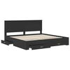 vidaXL Bed Frame Black and Silver 200 x 200 cm Engineered Wood