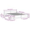 vidaXL Bed Frame without Mattress 150x200 cm King Size Solid Wood Pine