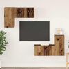 vidaXL TV Cabinet Set Wall-mounted 4 pcs Old Wood Engineered Wood