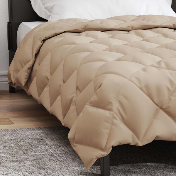 vidaXL Winter Duvet Taupe 155 x 220 cm Microfiber