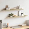 vidaXL Wall Shelves 2 pcs White and Sonoma Oak 80x9x3 cm
