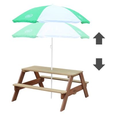 AXI Children Picnic Table Nick with Umbrella Brown