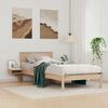 vidaXL Bed Frame with Headboard Brown 90 x 200 cm Solid Pine Wood