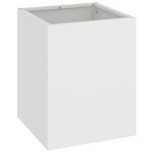vidaXL Garden Planter White 32 x 32 x 40 cm Cold-rolled Steel
