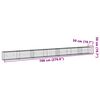 vidaXL Gabion Basket with Cover 700x50x50 cm Galvanised Iron