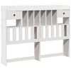 vidaXL Bookcase Bed without Mattress White 150x200cm King Size Solid Wood Pine