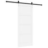 vidaXL Sliding Door ORKDAL White and Black 83 x 202 cm Solid Pine Wood