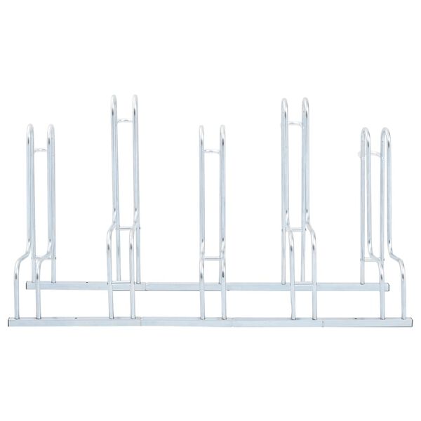 vidaXL Bicycle Stand for 5 Bikes Floor Freestanding Galvanised Steel