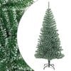 vidaXL Artificial Christmas Tree with Flocked Snow Green 180 cm