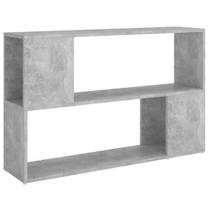 vidaXL Book Cabinet Concrete Grey 100x24x63 cm Engineered Wood