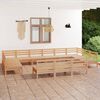 vidaXL 13 Piece Garden Lounge Set Solid Wood Pine