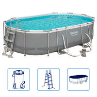 Bestway Power Steel Swimming Pool Set Oval 488x305x107 cm 56448