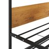 vidaXL Pull-out Bed Frame without Mattress Black Metal 90x200 cm