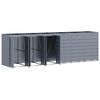 vidaXL Wheelie Bin Storage for 6 Bins Light Grey 408 x 77.5 x 121.5 cm